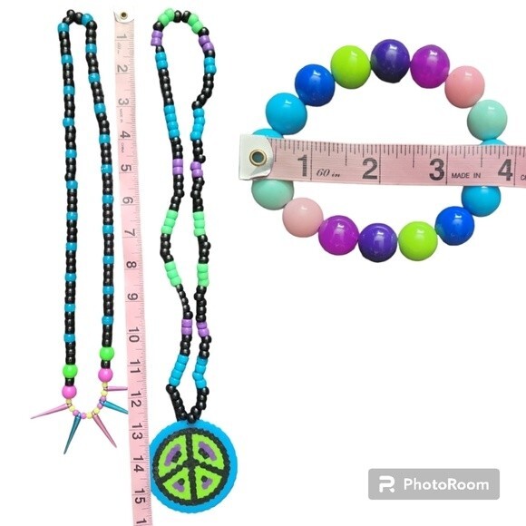PEACE & GUMBALLS PONY BEAD KANDI SET - 3 PCS - Picture 5 of 5